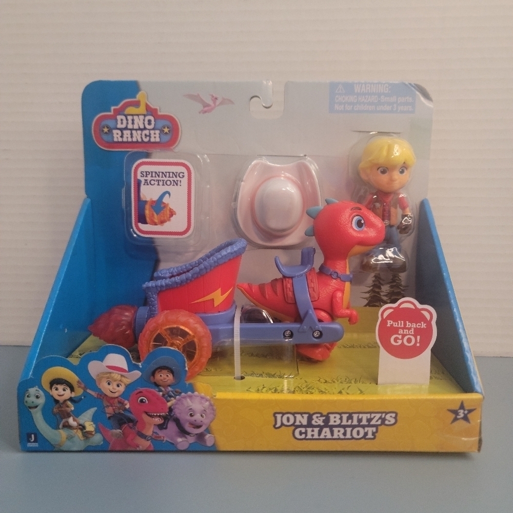 NIB Dino Ranch Jon & Blitz Chariot Action Figures As Seen On The Disney Channel